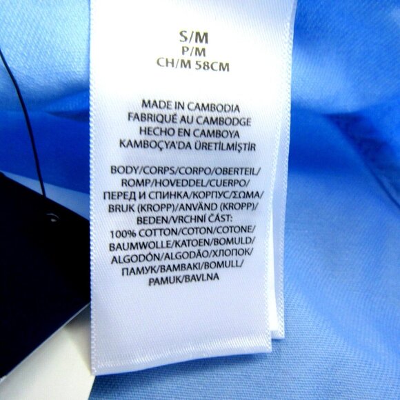 Polo Ralph Lauren Embroidered Bucket Hat Adult Size S/M Powder Blue NEW - Picture 9 of 10